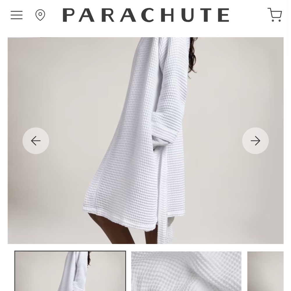 Parachute waffle robe white